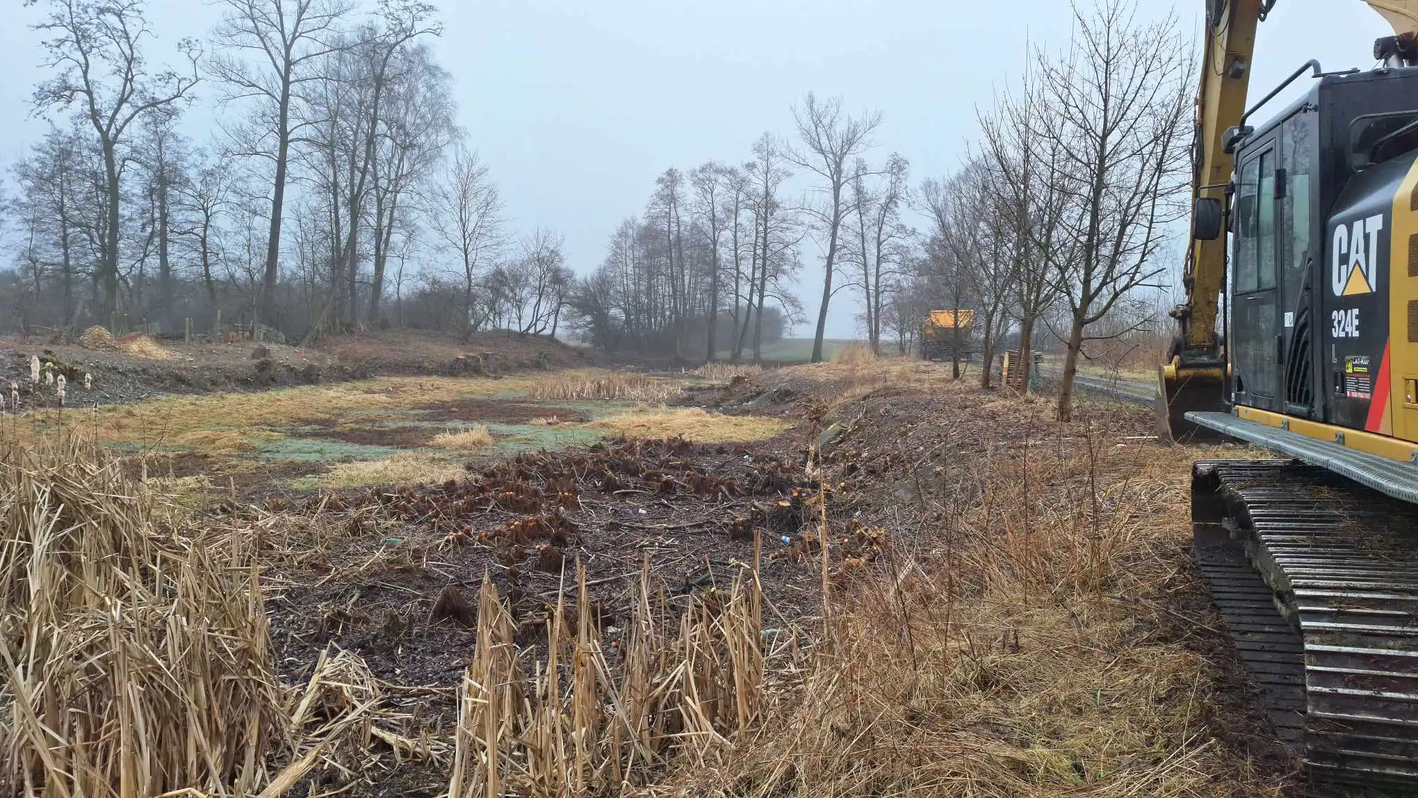 Odtworzenie stawu retencyjnego w miejscowości Krobanów, Gmina Zduńska Wola - przed