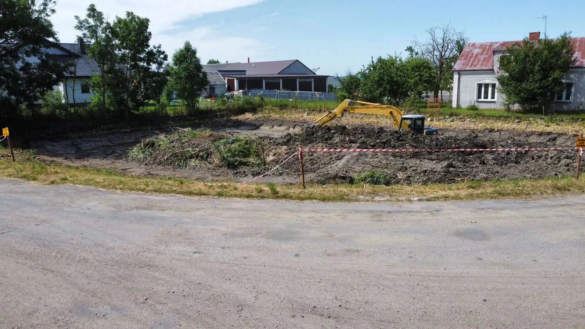 Przebudowa otwartego zbiornika retencyjnego w Gostkowie, Gmina Przasnysz - przed