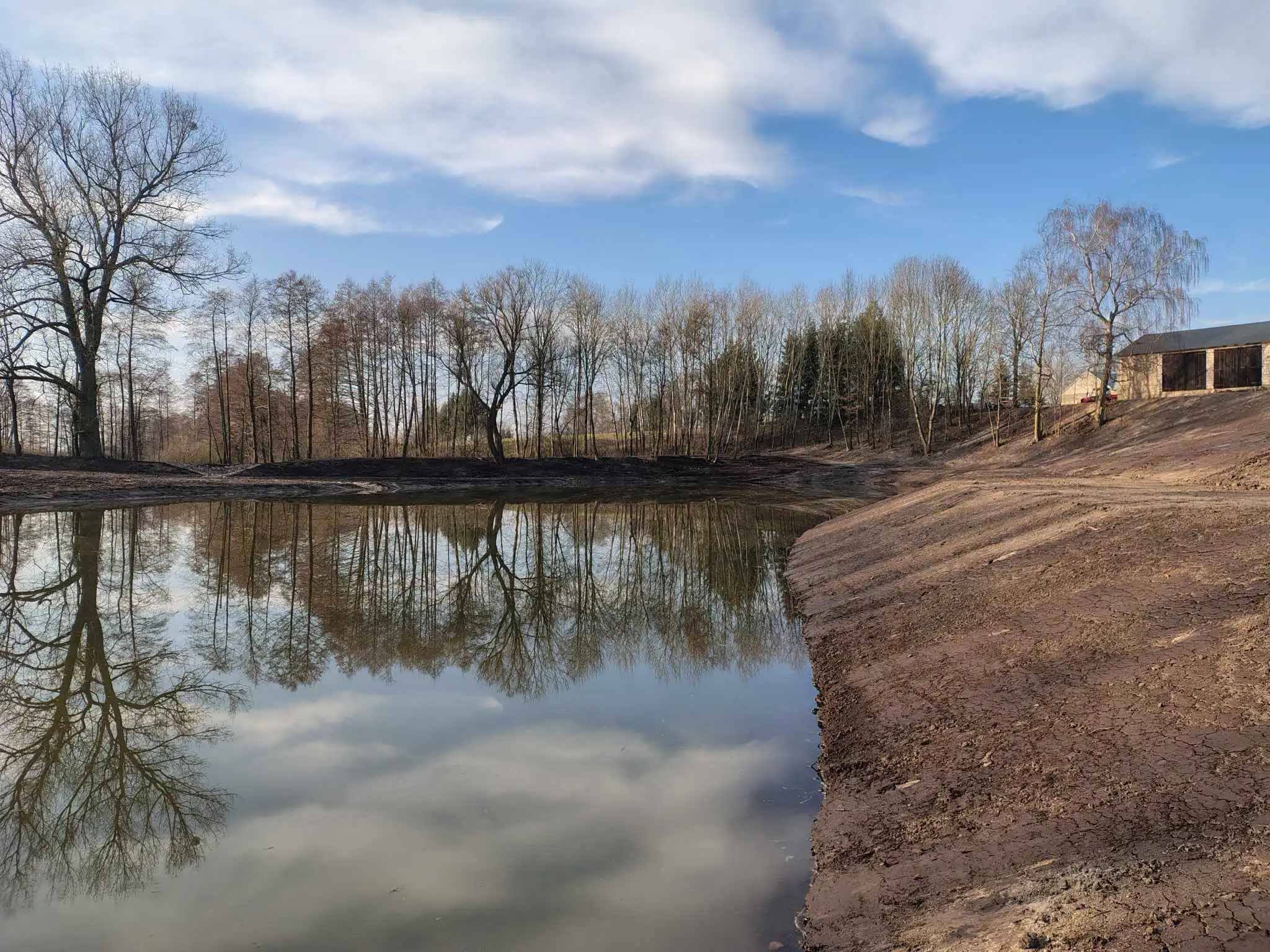Przebudowa zbiornika wodnego o charakterze retencyjnym na działce nr ew. 109 w m. Naguszewo, Gmina Rybno - po