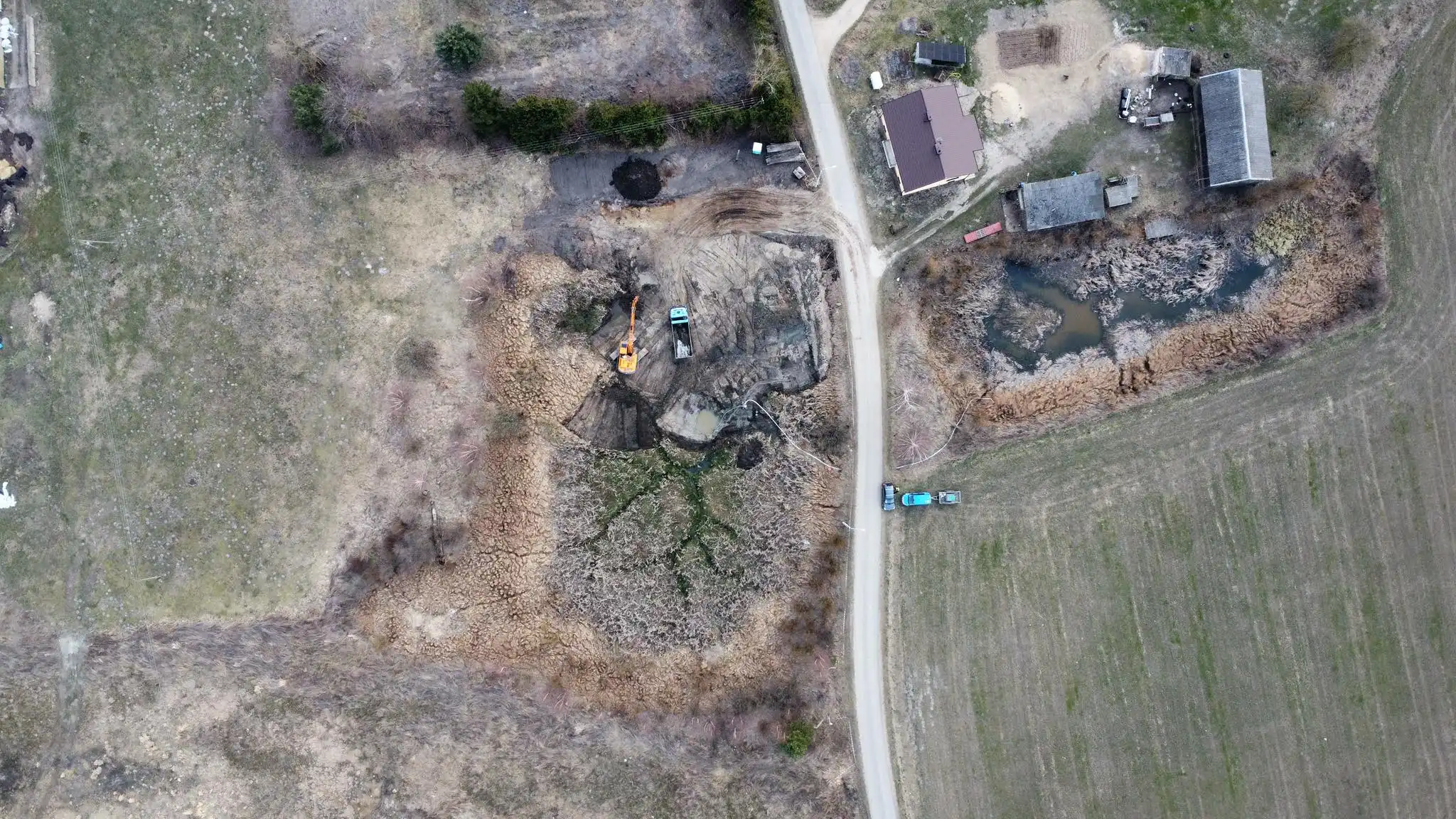 Przebudowa - renowacja zbiornika wodnego w miejscowości Żaboklik, Gmina Dzierzgowo - przed