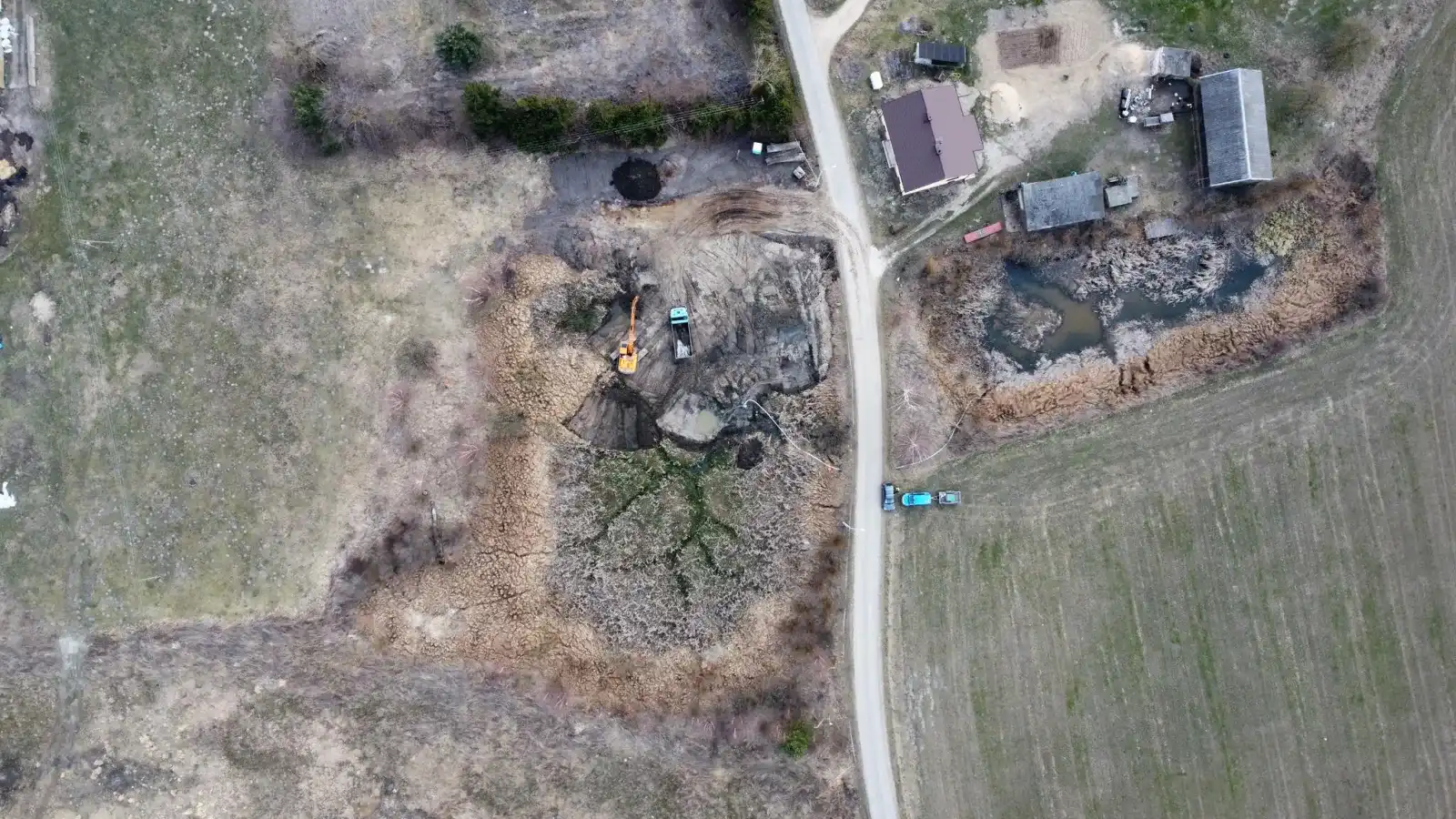 Przebudowa - renowacja zbiornika wodnego w miejscowości Żaboklik, Gmina Dzierzgowo - przed