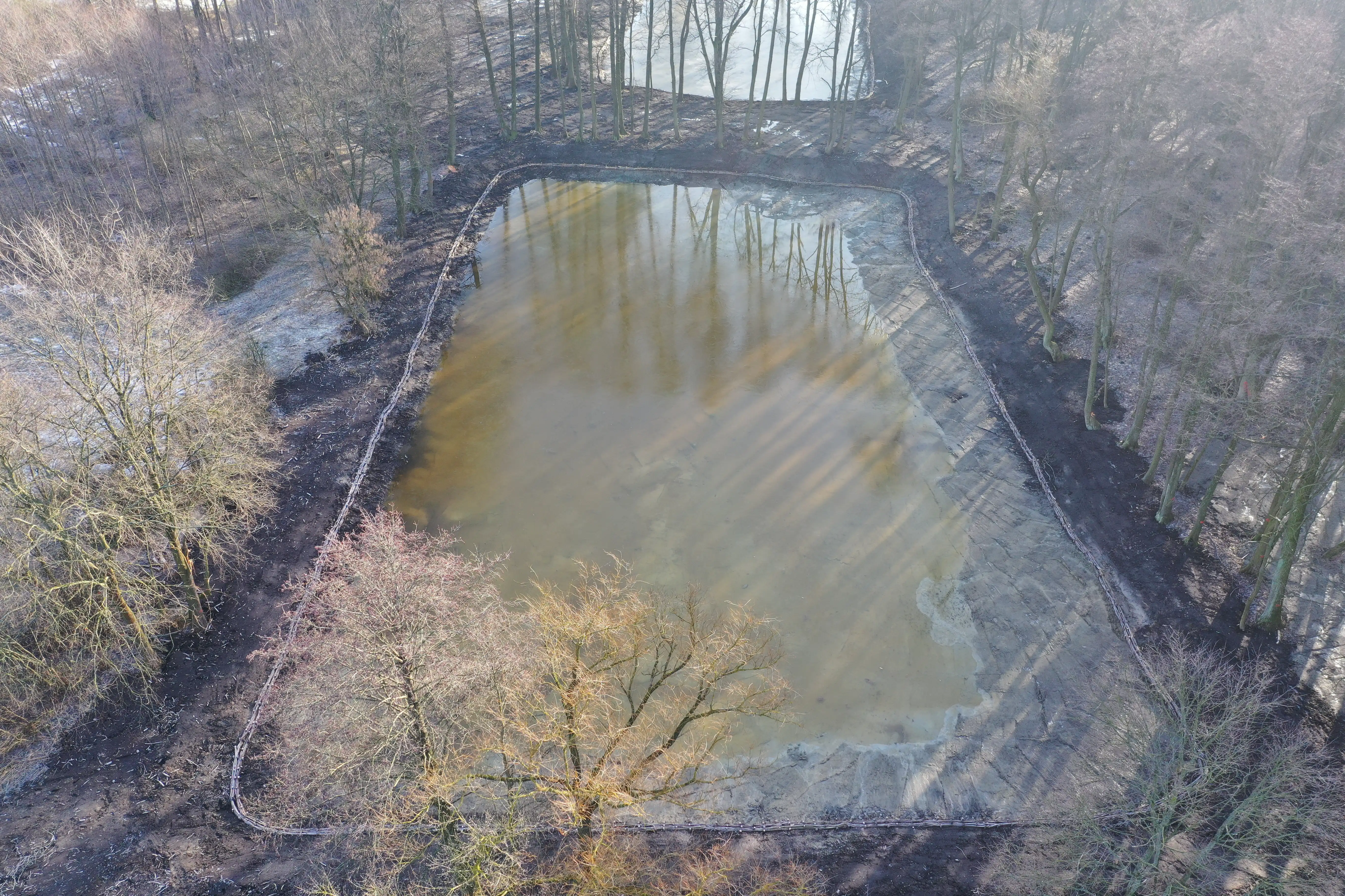 Rewitalizacja i adaptacja parku dworskiego w Kobylanach - Rekultywacja dwóch zbiorników wodnych na terenie Parku Dworskiego w Kobylanach, Gmina Stara Kornica - po