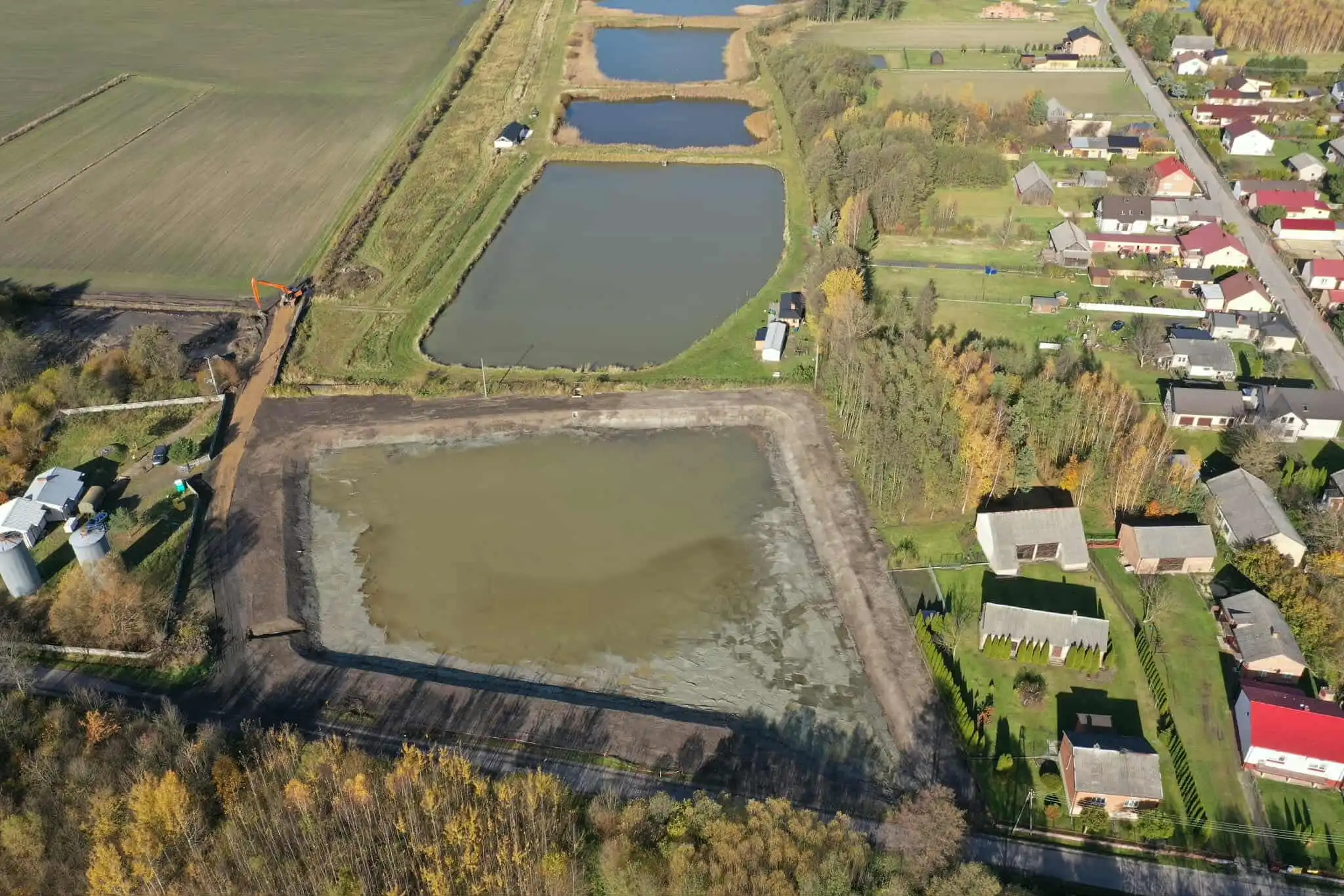 Przebudowa zbiornika wodnego w Szczukocicach, Gmina Gorzkowice - po